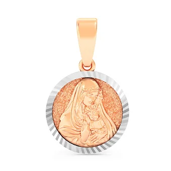Ладанка з золота Божа Матір з немовлям (арт. 440942)