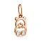 Золотий підвіс Ведмедик з фіанітами (арт. 441287г) – зображення 1