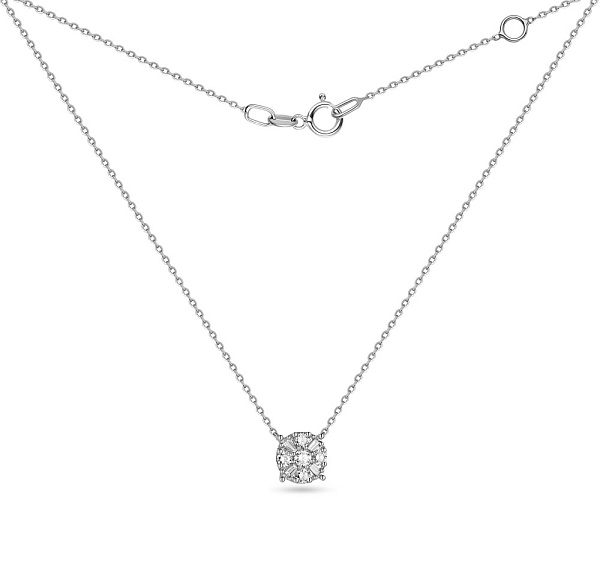 Кольє з білого золота з діамантами (арт. Ц341210020б) – зображення 2