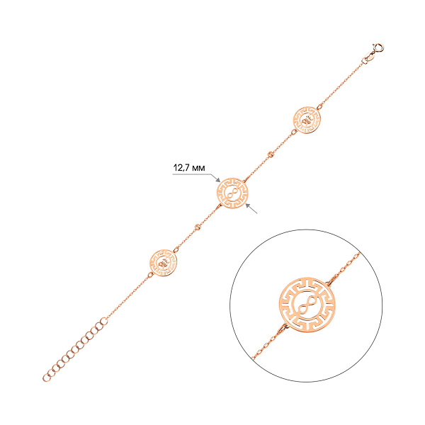 Золотий браслет Олімпія (арт. 326942) – зображення 5
