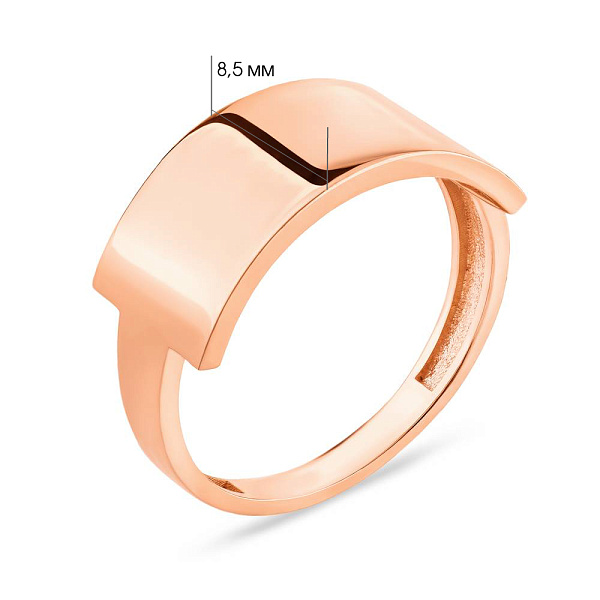 Золотое кольцо без камней (арт. 155647) – изображение 3