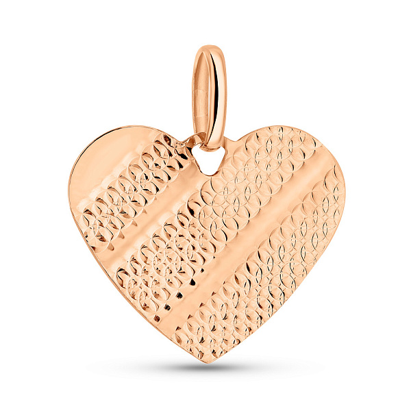 Кулон з червоного золота Сердечко (арт. 424865) – зображення 1