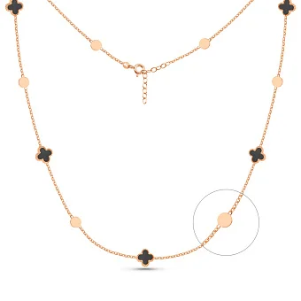 Золоте кольє з оніксом (арт. 352781/8о)