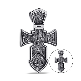 Срібний хрестик без каменів (арт. 7904/1144.10)