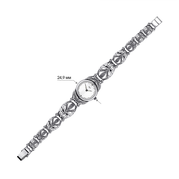 Годинник зі срібла без каменів (арт. 7926/7100042/3) – зображення 2