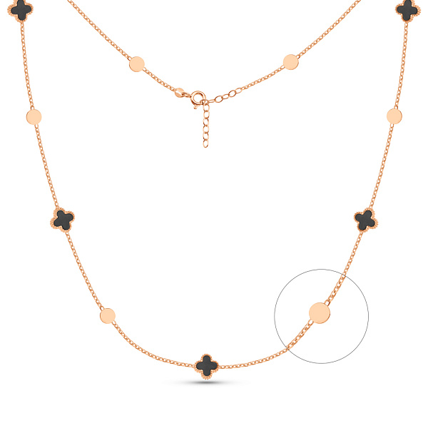 Золоте кольє з оніксом (арт. 352781/8о) – зображення 1