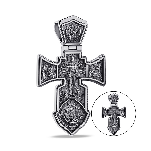 Срібний хрестик без каменів (арт. 7904/1144.10) – зображення 1