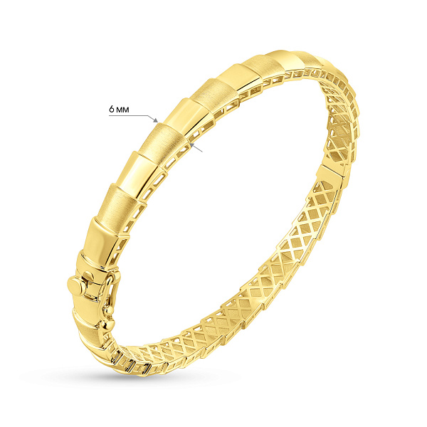 Жорсткий браслет з жовтого золота (арт. 3261230жм) – зображення 4