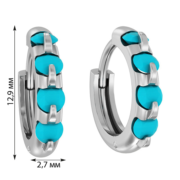 Детские золотые серьги с фианитами (арт. 110515бю) – изображение 2