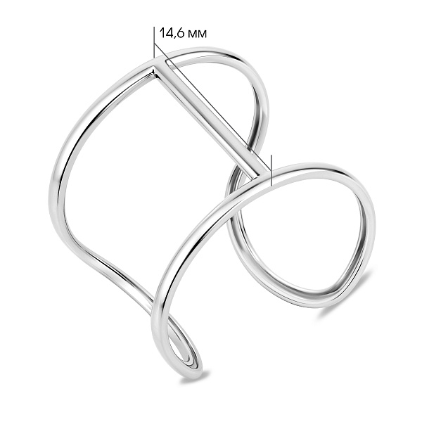 Незамкнутое кольцо из белого золота (арт. 140027б) – изображение 2