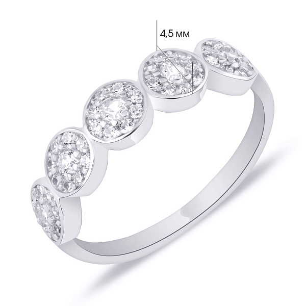 Серебряное кольцо с фианитами (арт. 7501/6032) – изображение 2