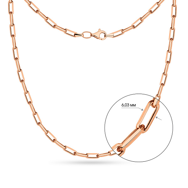 Колье "Звенья" из красного золота (арт. 352269) – изображение 3
