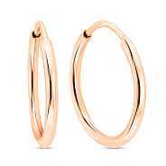 Серьги-кольца из красного золота (арт. 122600/15)