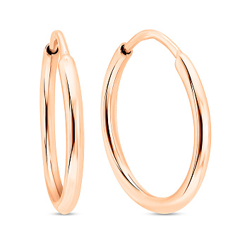 Сережки-кільця з червоного золота (арт. 122600/15)