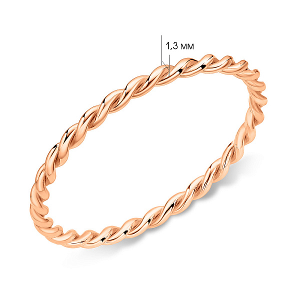 Тонка золота каблучка  (арт. 140992) – зображення 4