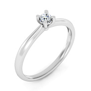 Помолвочное золотое кольцо с бриллиантом (арт. К011158015б)