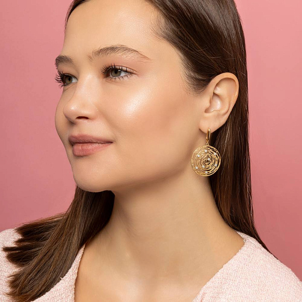 Серьги Francelli из желтого золота (арт. 111107ж) – изображение 3