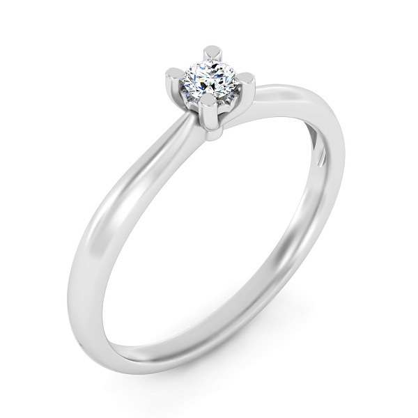 Золота каблучка для заручин з діамантом (арт. К011158015б) – зображення 1