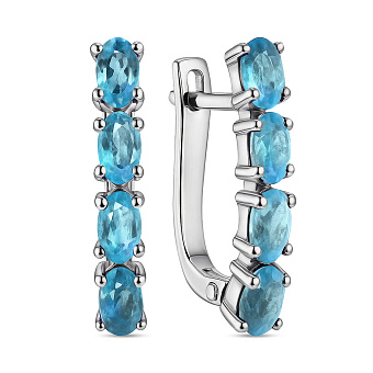 Срібні сережки з топазами (арт. 7502/2193661Птг)