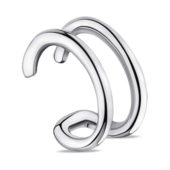 Фото Серебряная серьга-каффа без камней (арт. 7502/С2/1262я)