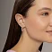 Золотые серьги кольца с фианитами (арт. 110428) – изображение 3