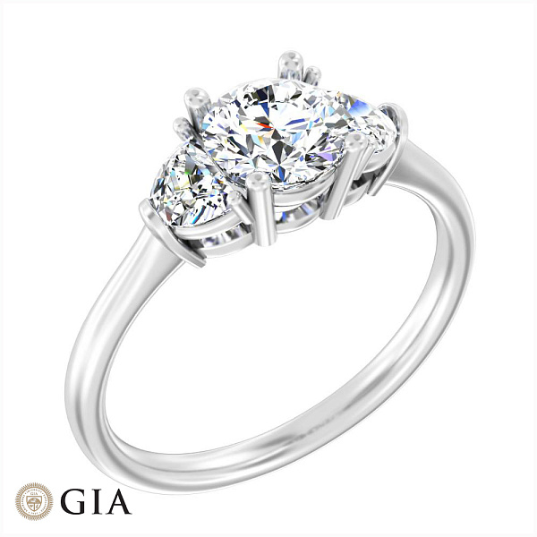 Золота каблучка з діамантами (арт. К01144610236б) – зображення 1