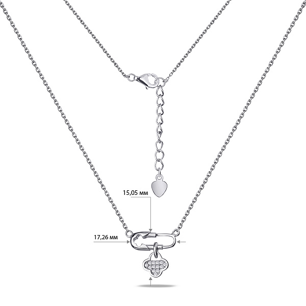 Серебряное колье с фианитами (арт. 7507/862) – изображение 3