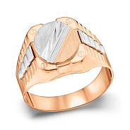 Печатка з червоного і білого золота (арт. 180549кб)