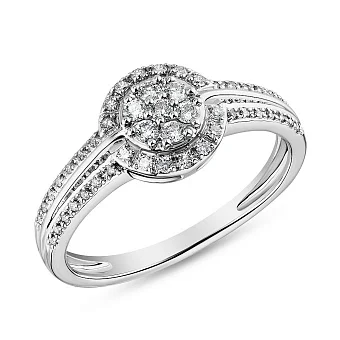 Кольцо из белого золота с бриллиантами (арт. К341227020б)