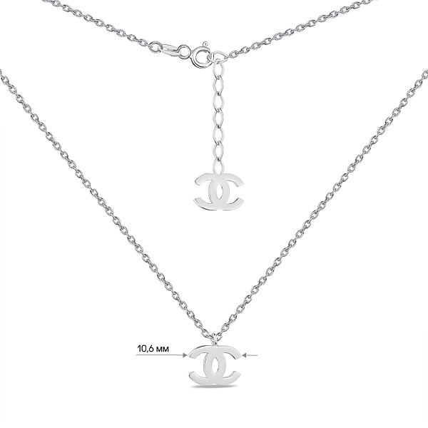 Серебряное колье без камней (арт. 7507/1697) – изображение 3