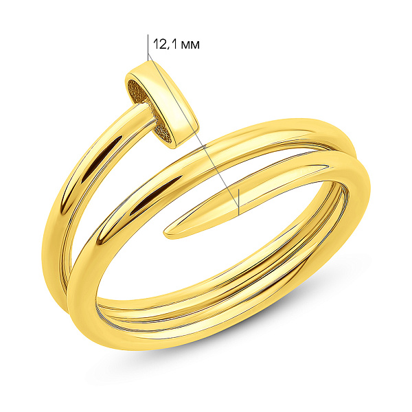 Каблучка Цвях з жовтого золота (арт. 156127ж) – зображення 5