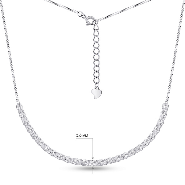 Серебряное колье без камней (арт. 7507/2224) – изображение 4