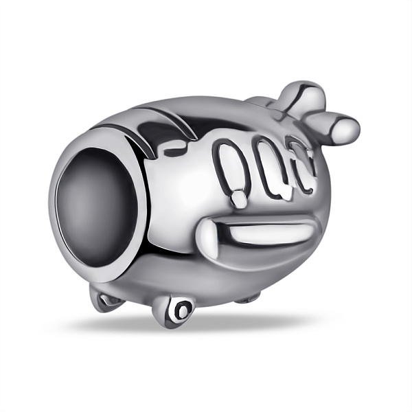 Серебряный шарм Самолет без камней (арт. 7903/4267) – изображение 1