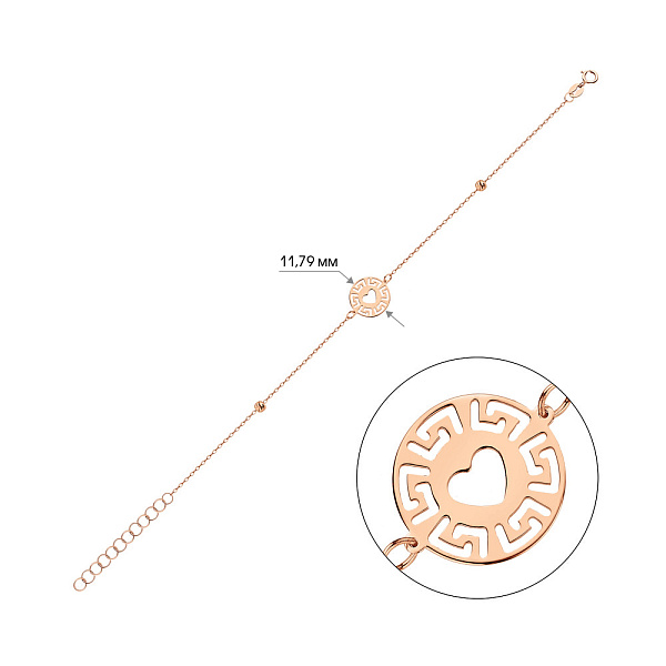Золотий браслет Олімпія (арт. 326935) – зображення 2