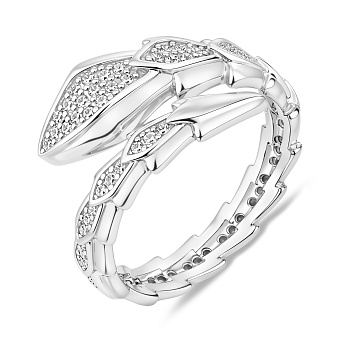 Фото Широка срібна каблучка Змія (арт. 7501/8670)