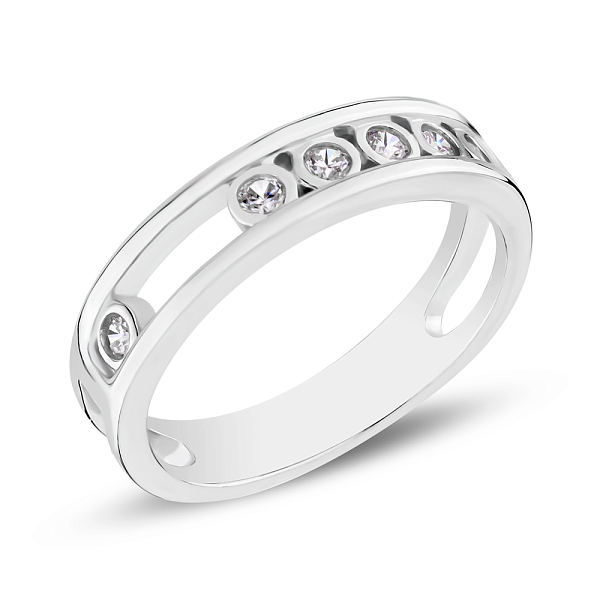 Серебряное кольцо с фианитами (арт. 7501/5514) – изображение 1