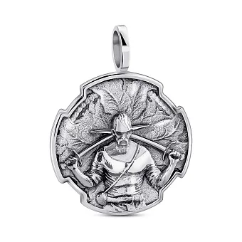 Срібний підвіс Козак (арт. 7903/251пю)