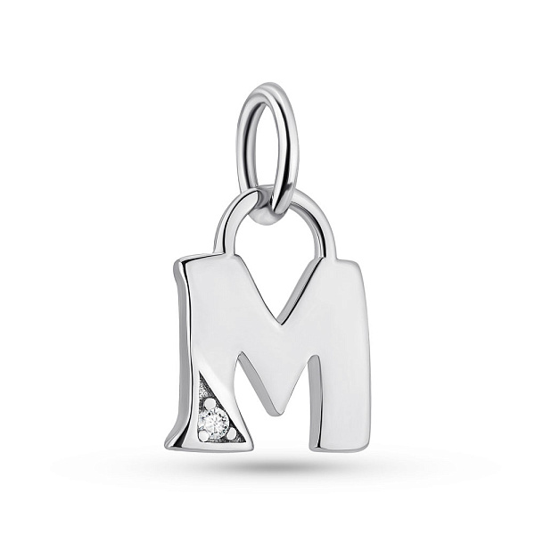 Серебряный подвес Буква М (арт. 7503/П2Ф/061) – изображение 1