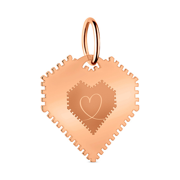 Золотая подвеска Сердечко с фианитами (арт. 4401025а) – изображение 3
