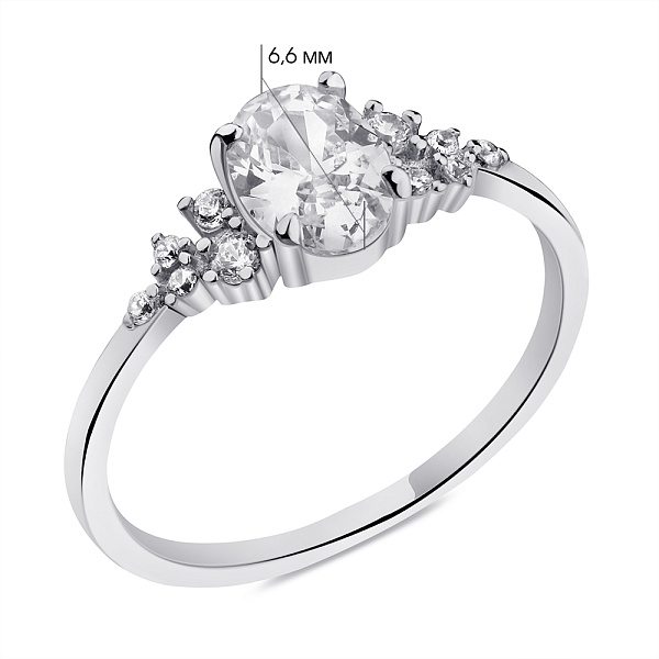 Серебряное кольцо с фианитами (арт. 7501/6419) – изображение 2