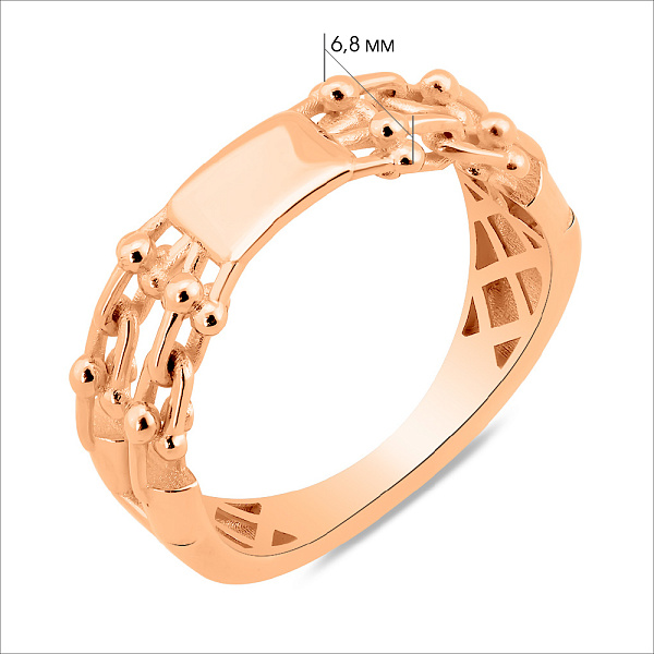 Золотое кольцо без камней (арт. 156607) – изображение 5