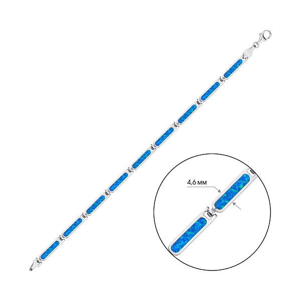Срібний браслет з опалом (арт. 7509/2744Пос) – зображення 2