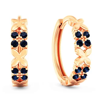 Золоті сережки з сапфірами (арт. 111292/1Пс)