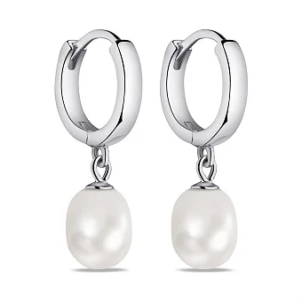 Серьги серебряные с жемчугом (арт. 7502/9564/10жб)