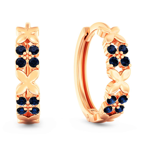 Золоті сережки з сапфірами (арт. 111292/1Пс) – зображення 1