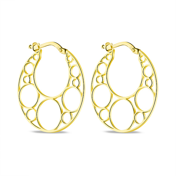 Срібні сережки з жовтим родіюванням (арт. 7502/9367ж) – зображення 1