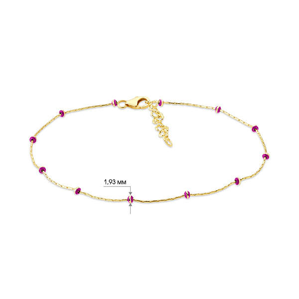 Браслет на ногу Francelli из желтого золота (арт. 324051жмлн/н) – изображение 3