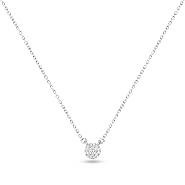 Серебряное колье с подвеской с фианитами (арт. 7507/2508/6) – изображение 1
