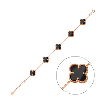 Фото Золотий браслет з оніксом (арт. 341495/10о)