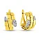 Серьги из желтого золота с фианитами (арт. 1091349ж) – изображение 1